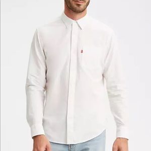 Mens one pocket, long sleeve button up shirt .